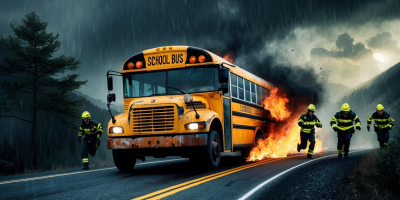 The Lost Bus: A Fiery Journey of Courage and Rescue
