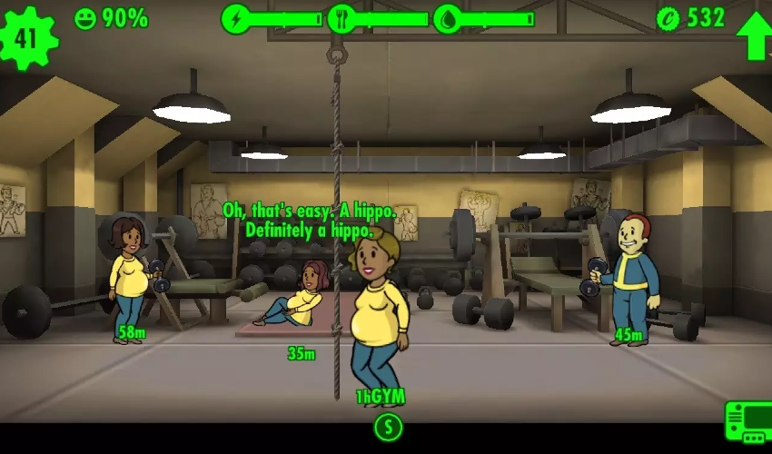 The Fallout Shelter woman pregnant